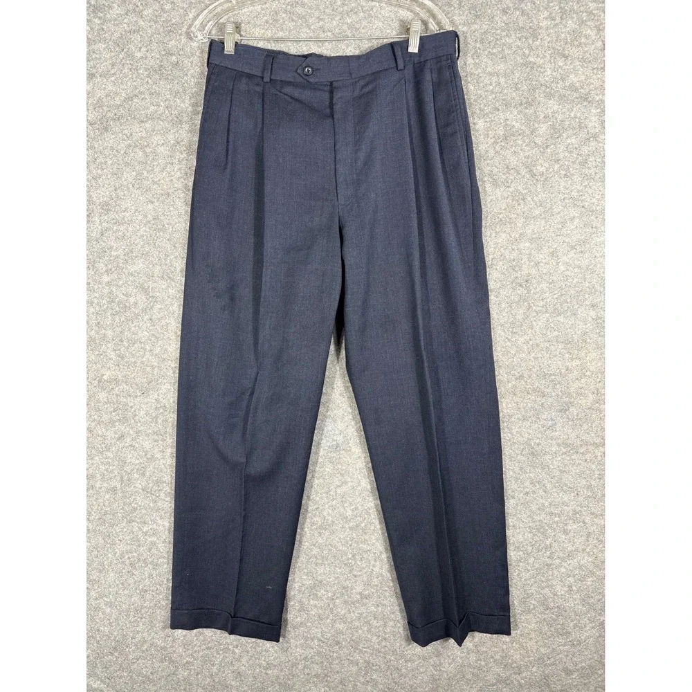 John Alexander HartMarx Gray Pleated Dress Pants Trousers Business Career‎